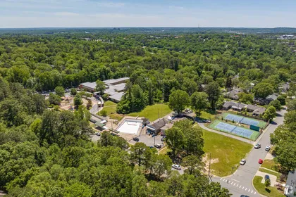 Aerial photo of the Cammack village area
