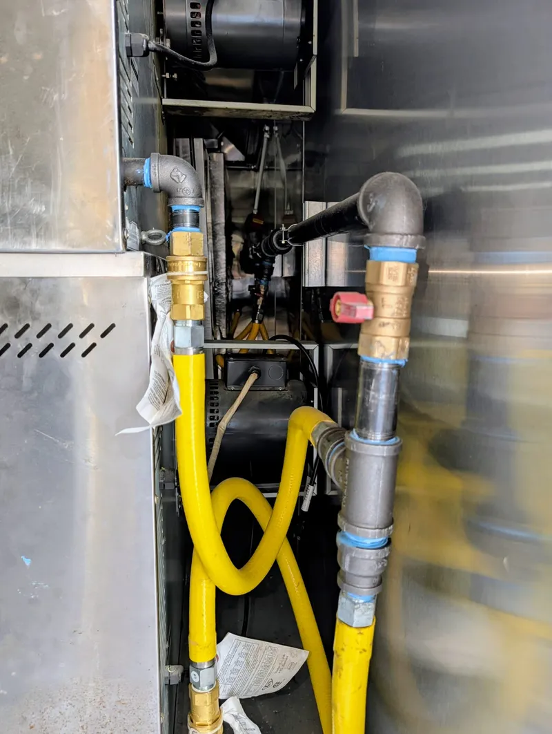 New gas line system installed to supply kitchen equipment in a future restaurant near UALR