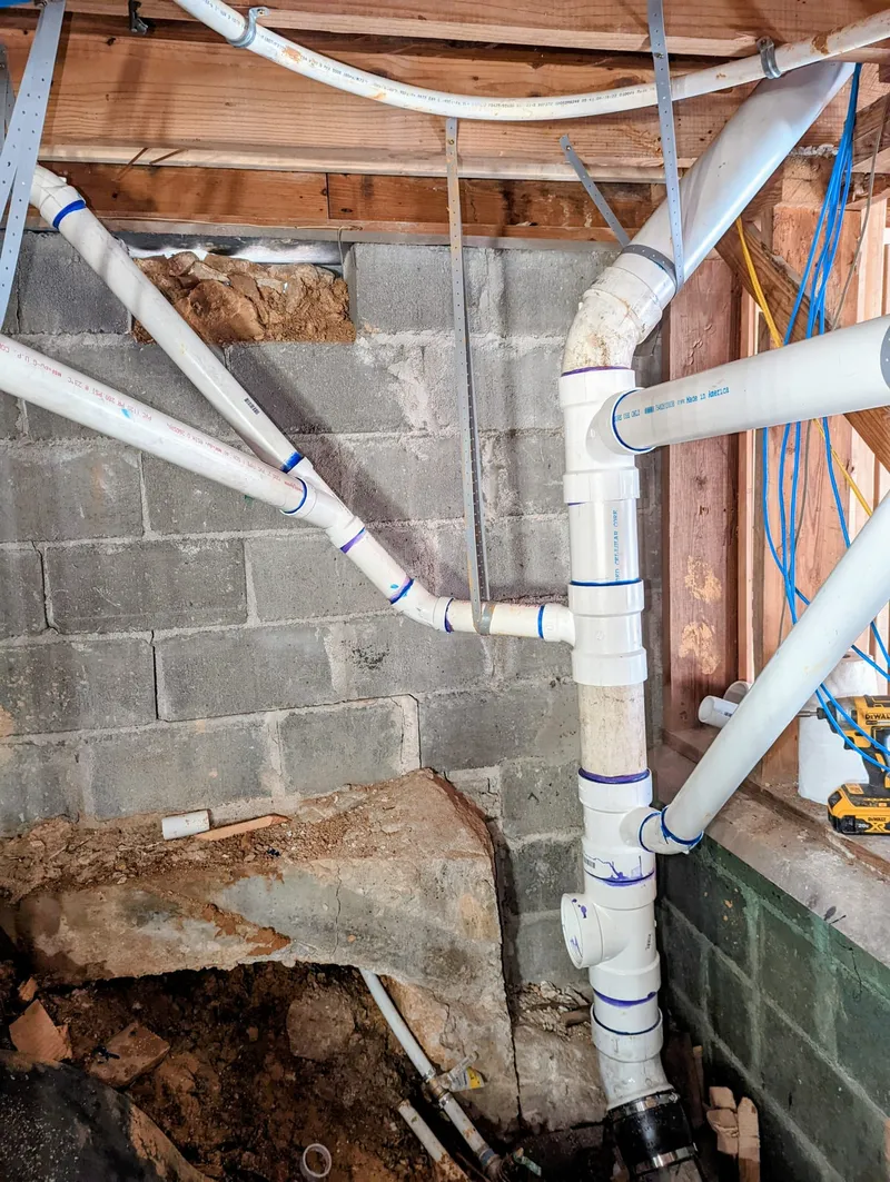New plumbing system installed in a gutted Pleasant Valley home after copper theft