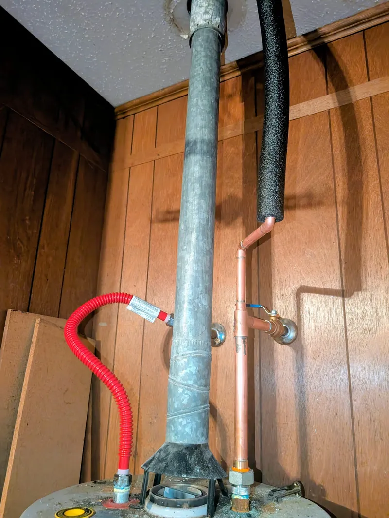 Cold water line rerouted during a water line replacement