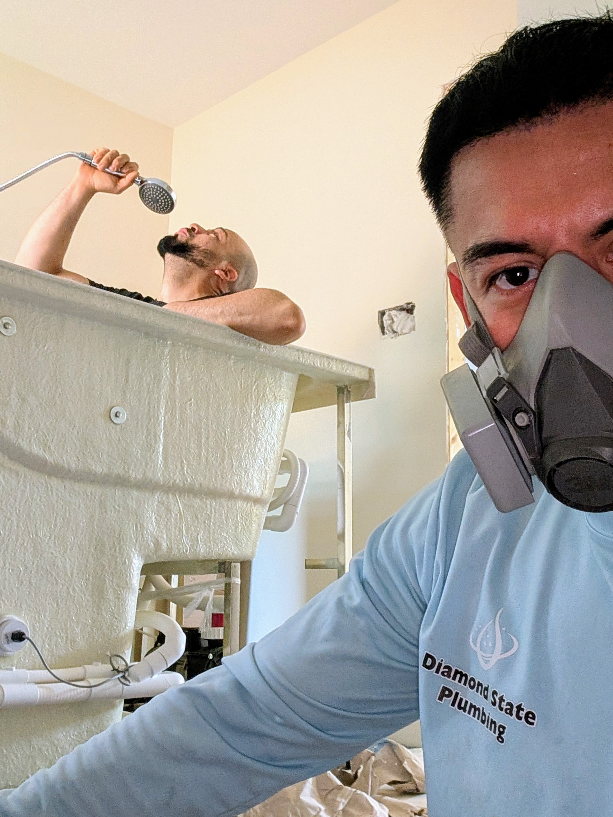 Diamond State Plumbing team working on a project in Little Rock