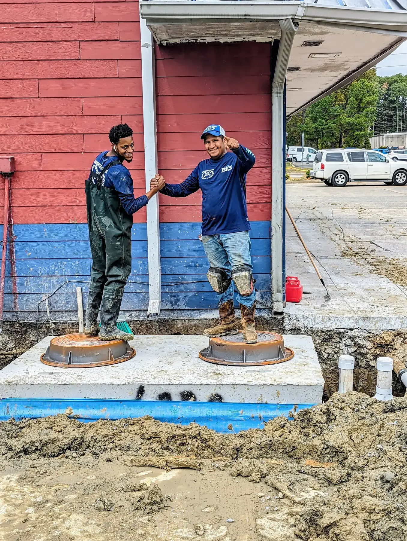 Diamond State Plumbing team working on a project in Little Rock