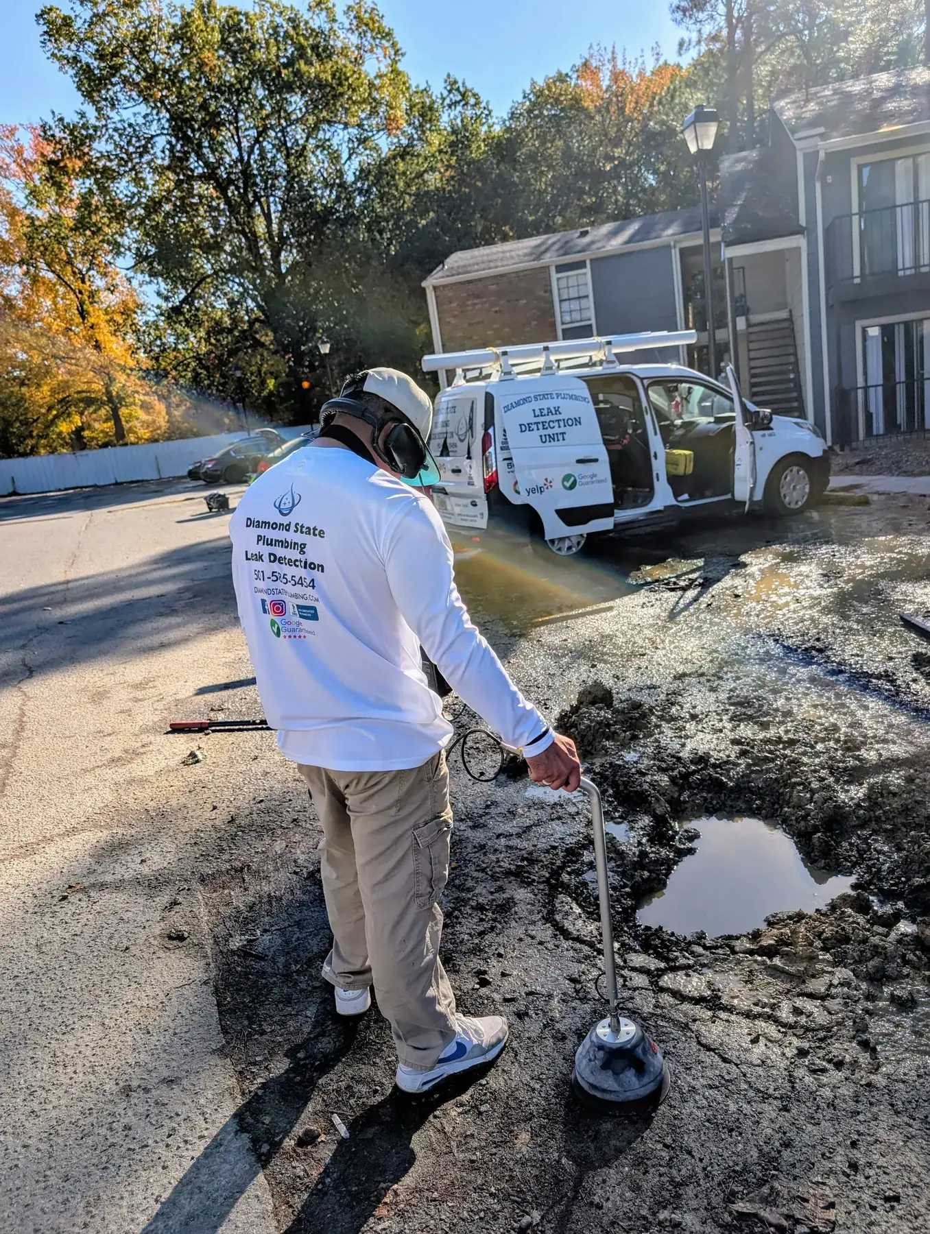 Diamond State Plumbing team working on a project in Little Rock