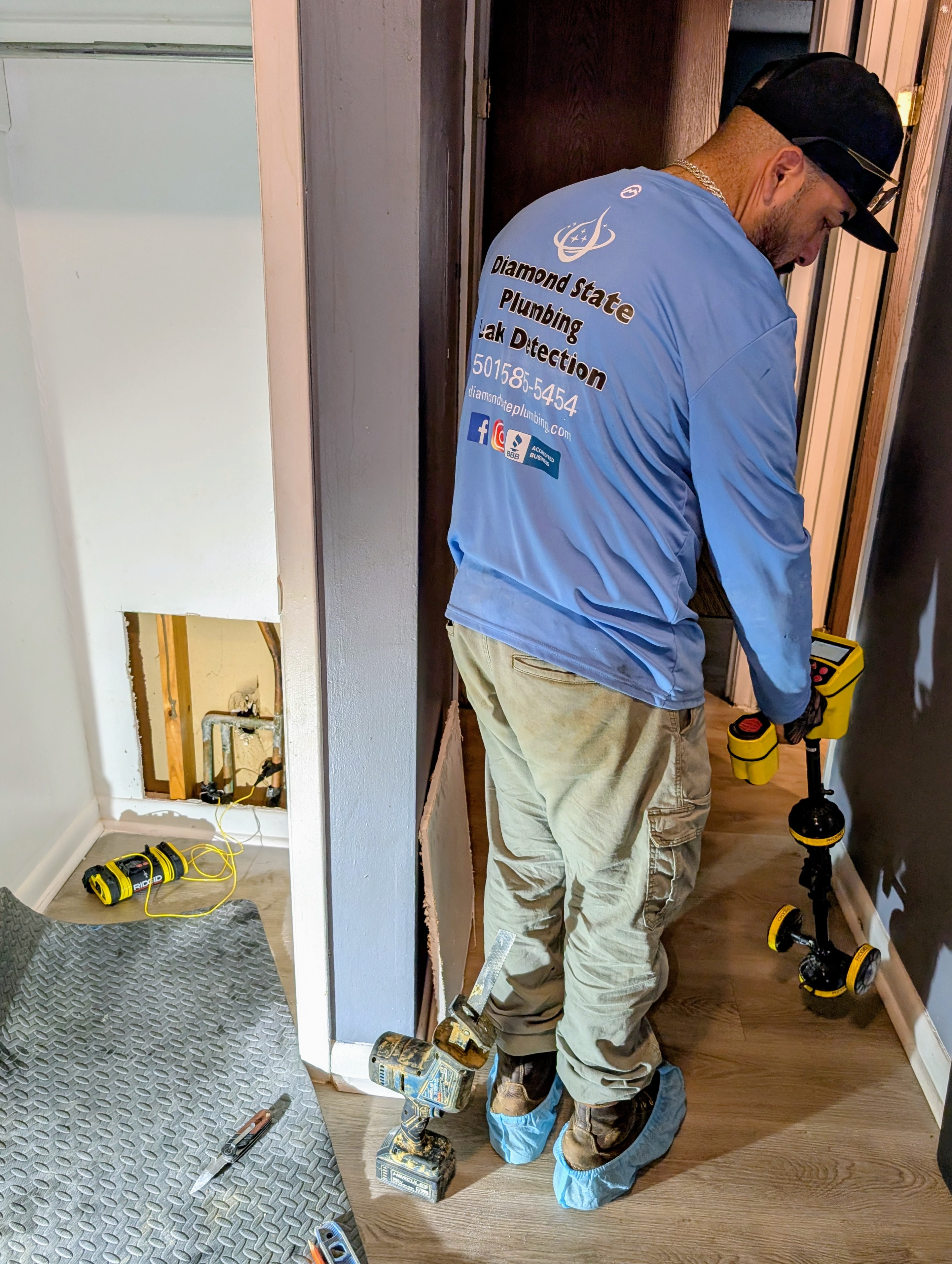 Diamond State Plumbing team working on a project in Little Rock