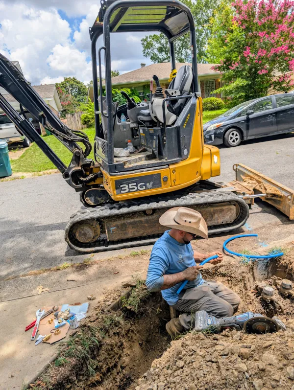 Diamond State Plumbing team working on a project in Little Rock