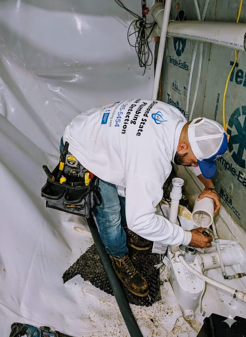 Diamond State Plumbing team working on a project in Little Rock